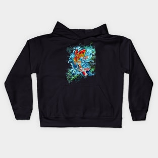 Koi fish in a pond Kids Hoodie